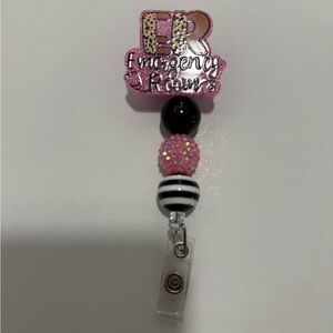 ER Emergency Room Beaded Badge Reel – Retractable ID Holder